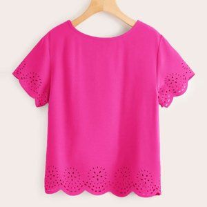 Hot Pink Laser Cut Top